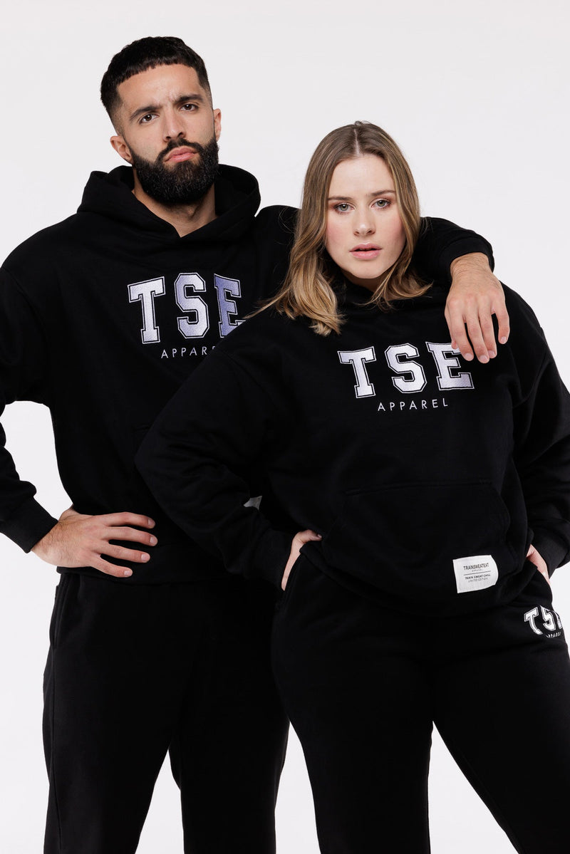 Hoodie Loose Varsity H - Noir