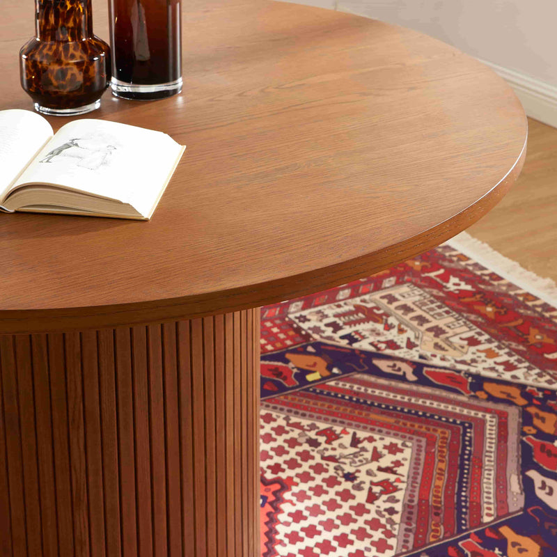 Table À Manger Ernest - Placage Frêne Foncé