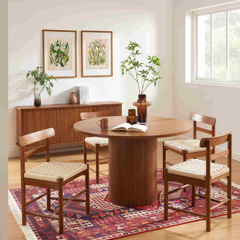 Table À Manger Ernest - Placage Frêne Foncé