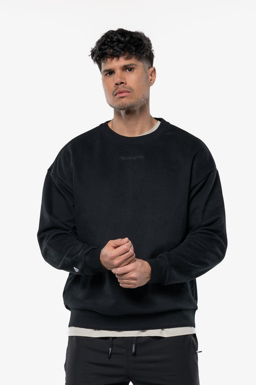 Sweat Minimal Oversized Manches Longues - Black