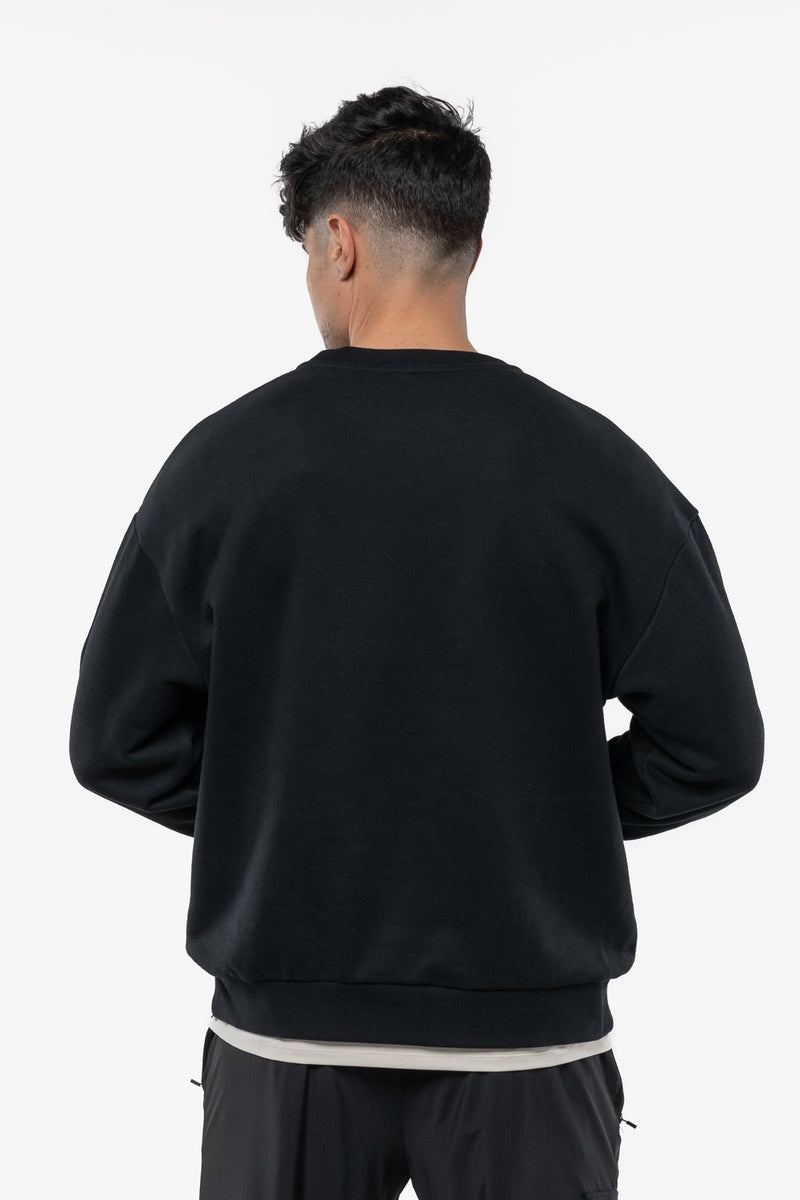 Sweat Minimal Oversized Manches Longues - Black