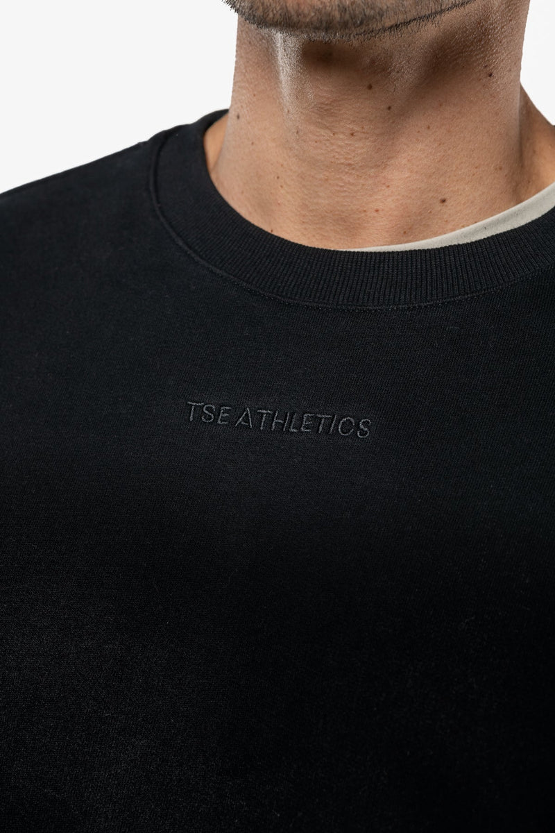 Sweat Minimal Oversized Manches Longues - Black