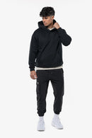 Hoodie Minimal Oversized - Black