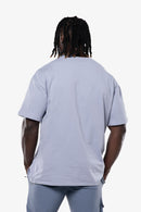 T-Shirt Minimal Oversized Manches Courtes - Dusty Blue