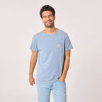 Camiseta 100% Algodón Orgánico Heavy - Azul