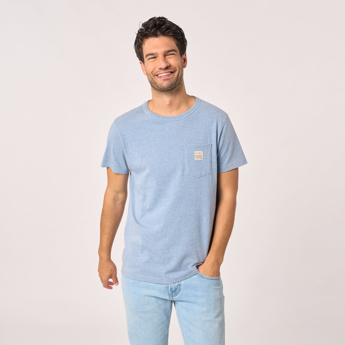 Camiseta 100% Algodón Orgánico Heavy - Azul
