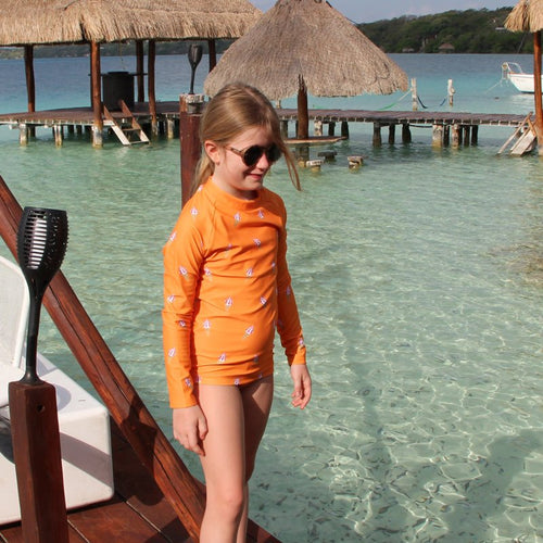 Unisex Anti-UV Children's T-Shirt - The Creamy Orange