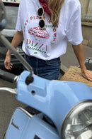 T-Shirt Blanc Personnalisable Pizza