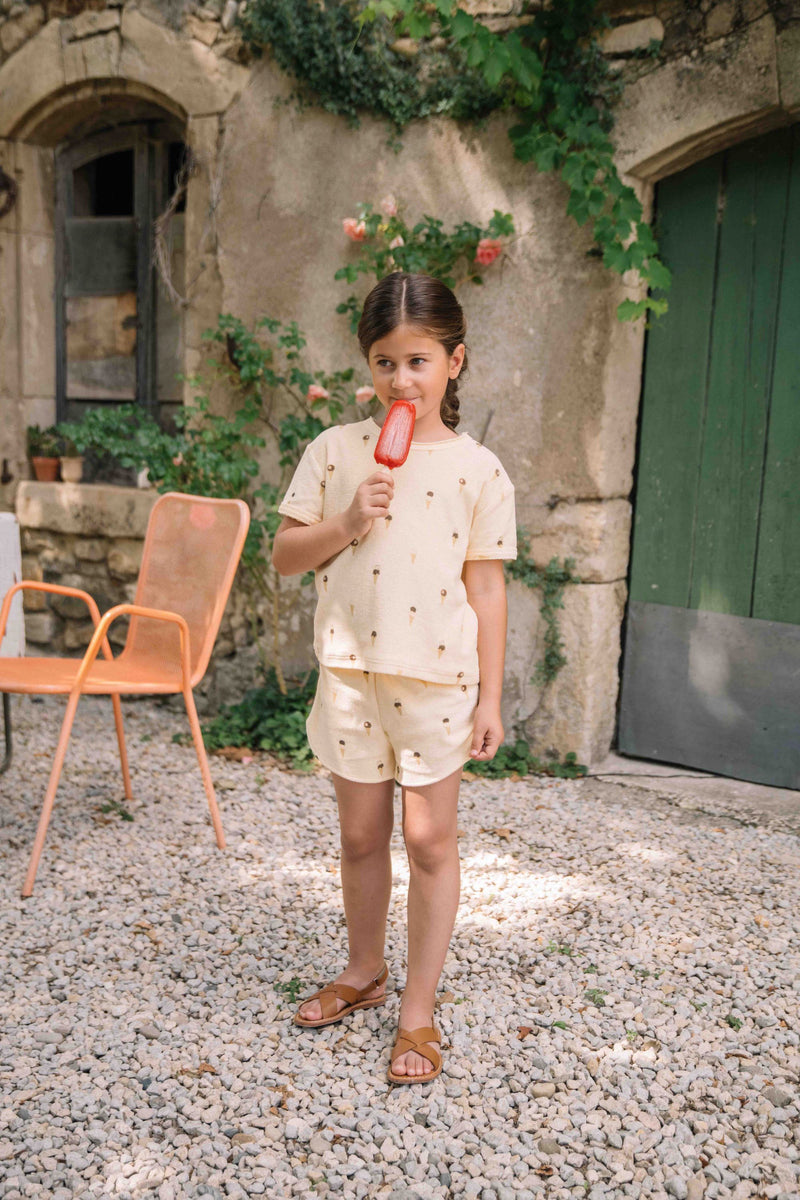 Camiseta Essential Terry Helado De Vainilla