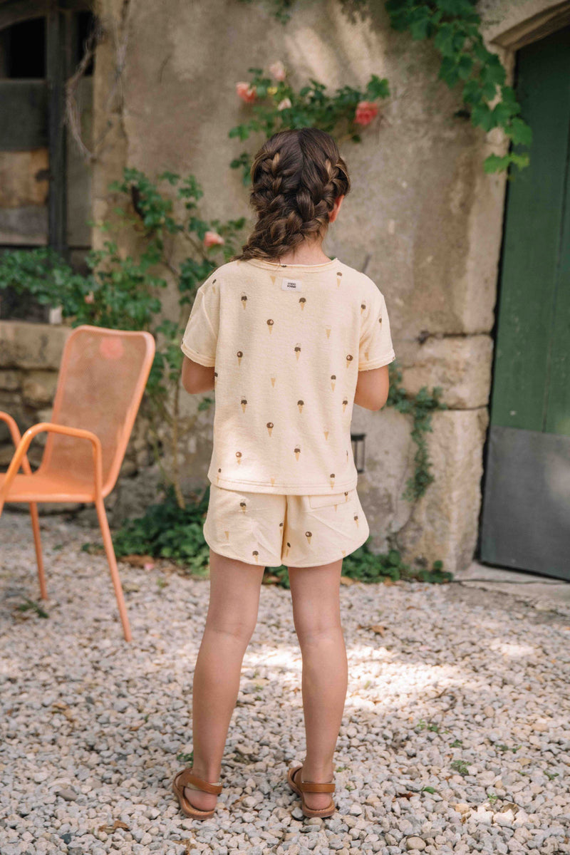 Camiseta Essential Terry Helado De Vainilla