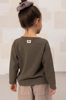 T-Shirt Orso Rib Ml Taupe Foncé