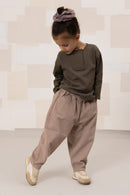 T-Shirt Orso Rib Ml Taupe Foncé