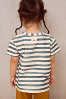 Camiseta Punto Essential Rayas Azul Griego