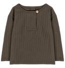T-Shirt Orso Rib Ml Taupe Foncé
