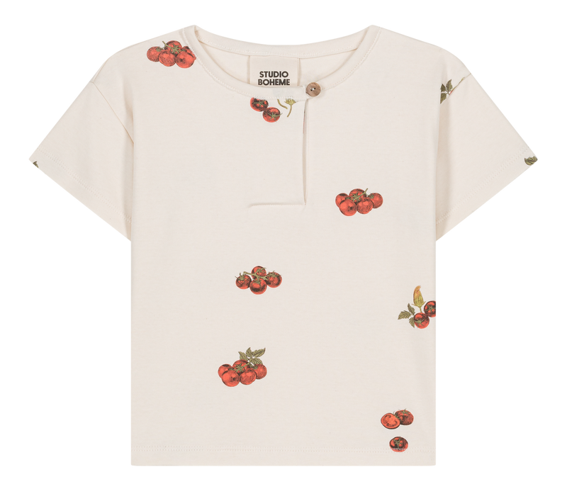 T-Shirt Orso Jersey Ecru Tomates
