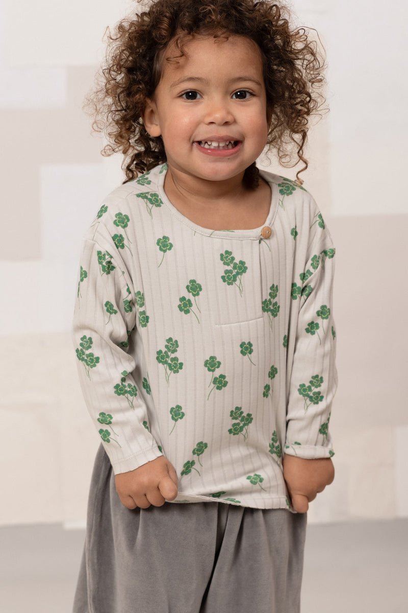 T-Shirt Orso Rib Ml Gris Trèfles