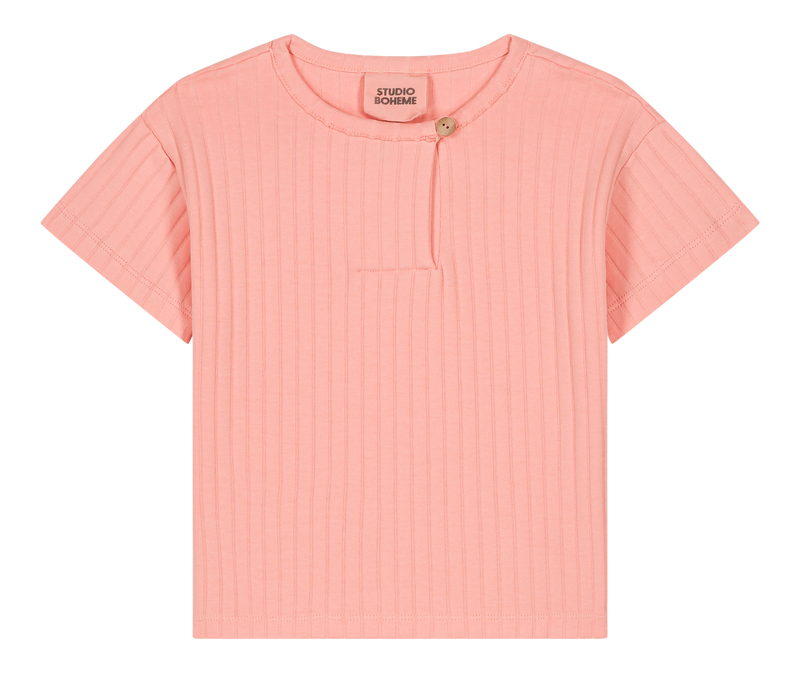 Camiseta Orso Rib Melocotón