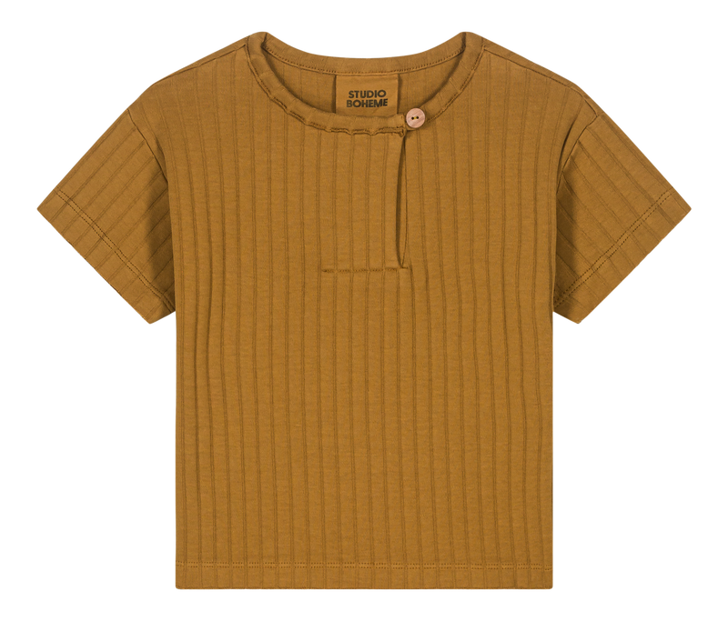 Camiseta Orso Rib Spicy Marrón
