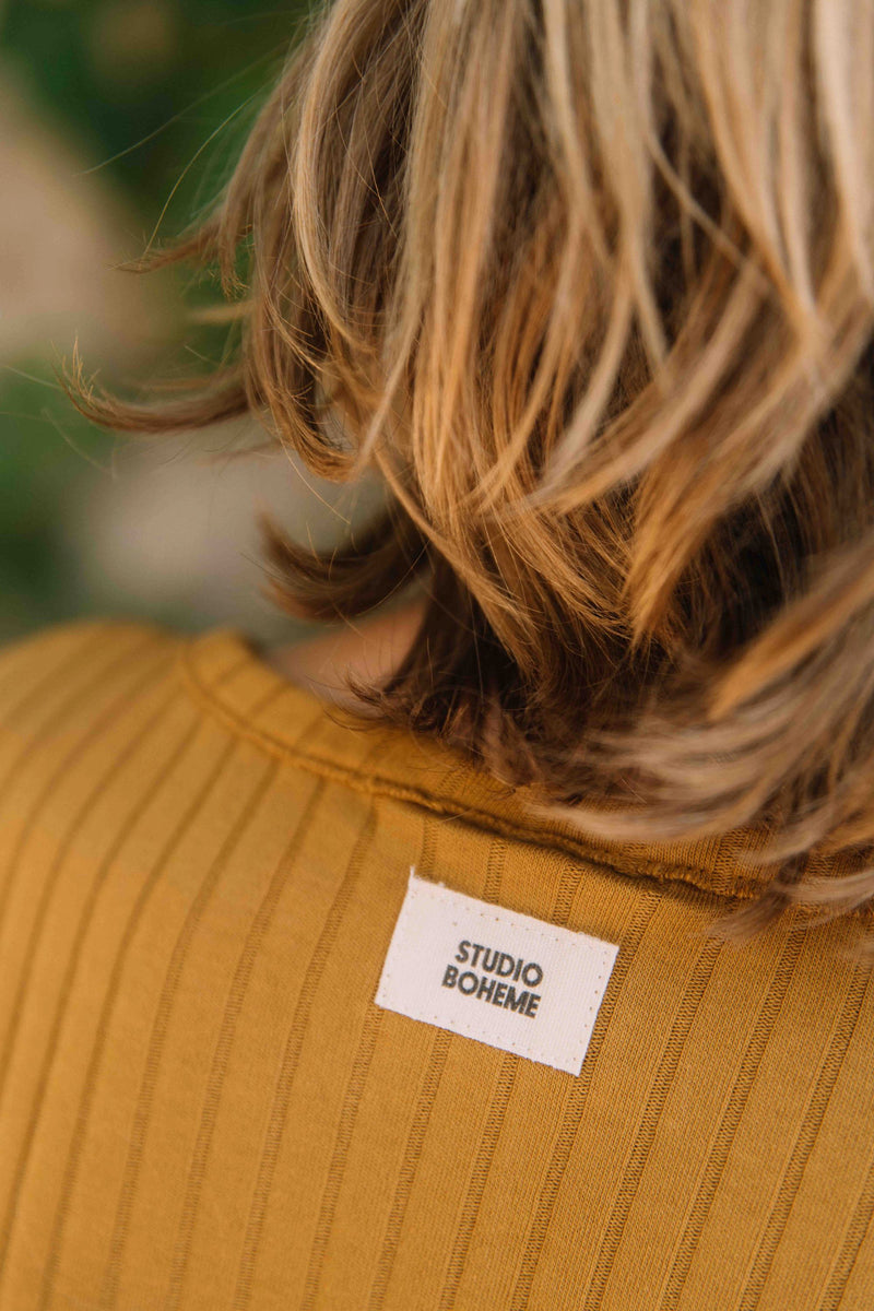 Camiseta Orso Rib Spicy Marrón