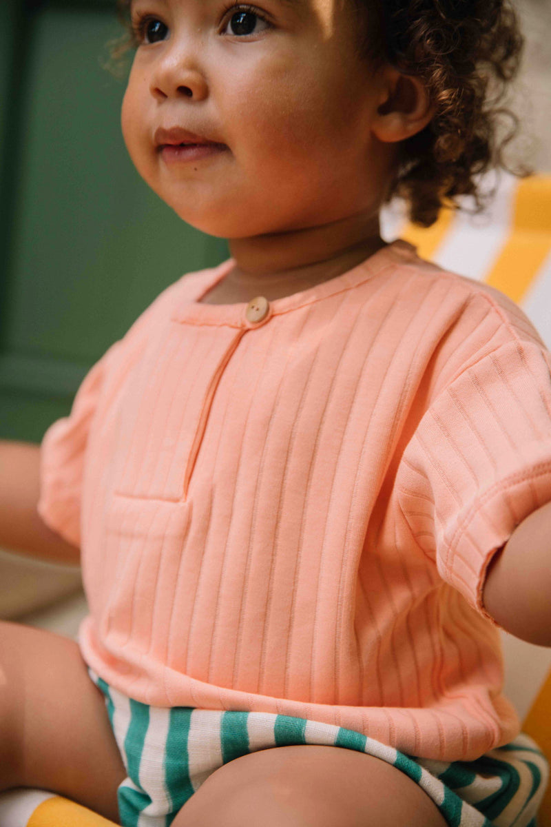 Camiseta Orso Rib Melocotón