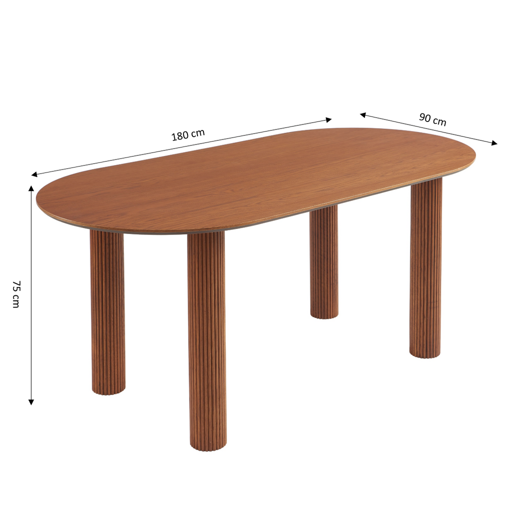 Penelope - Table De Séjour - Placage Chêne - Noyer