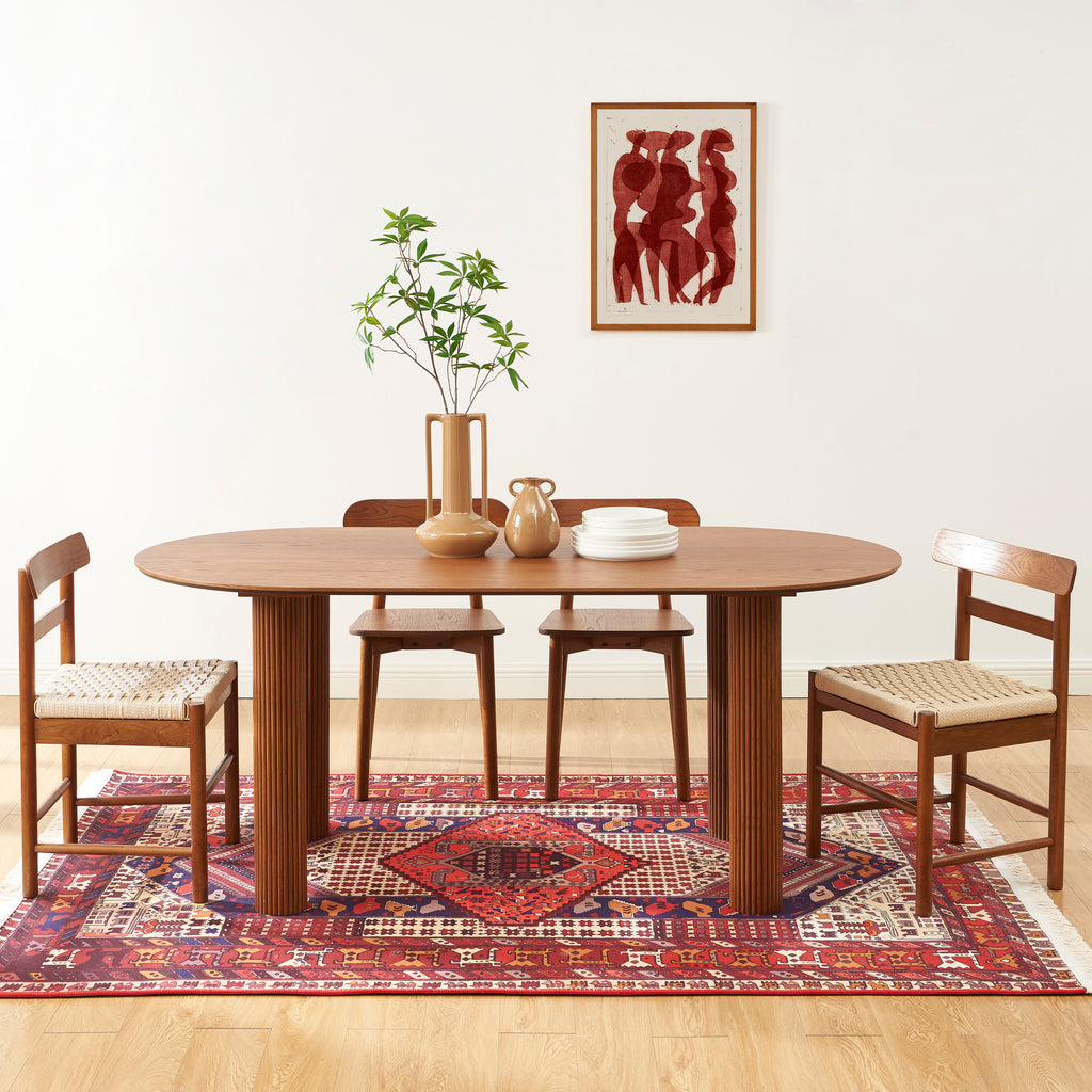 Penelope - Table De Séjour - Placage Chêne - Noyer