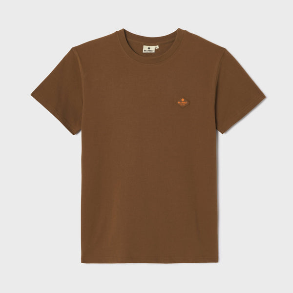 100% Organic Cotton Roadtrip T-Shirt - Brown, Scooter Print