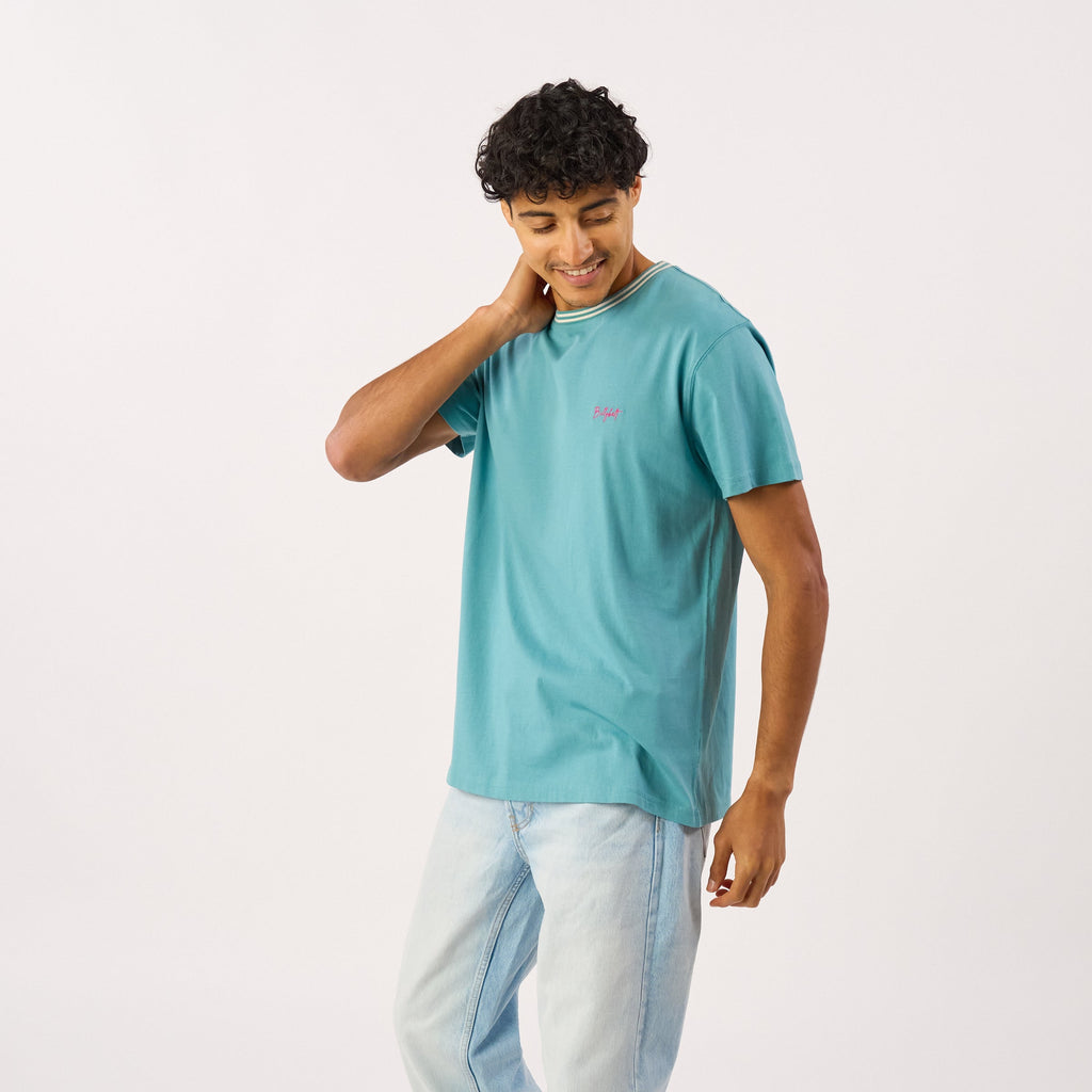T-Shirt En 100% Coton Bio Vintage - Vert
