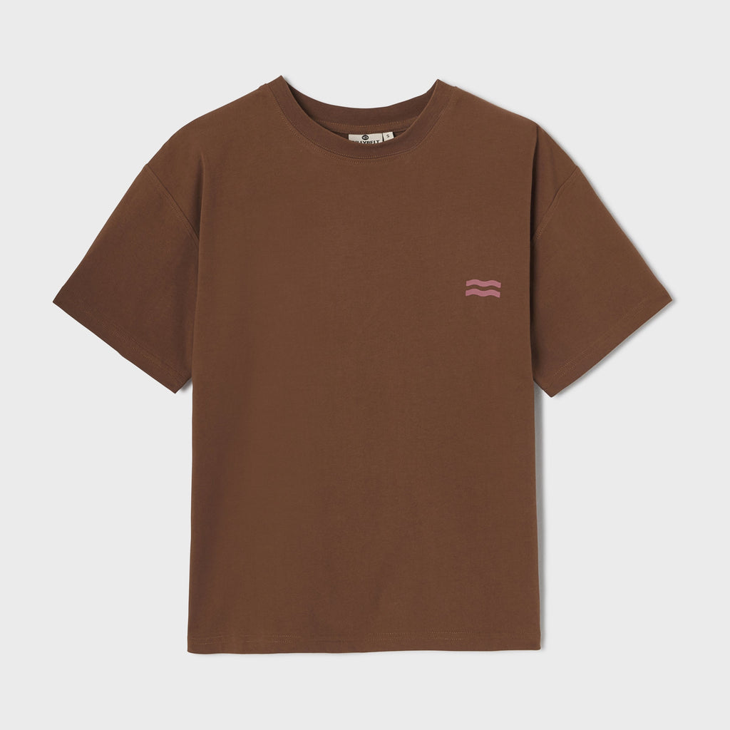 Women's 100% Organic Cotton T-Shirt - Brown, Sun Print
