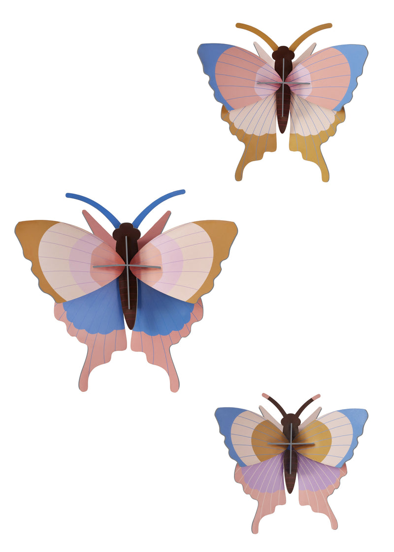 Gold Rim Butterflies - Set De 3