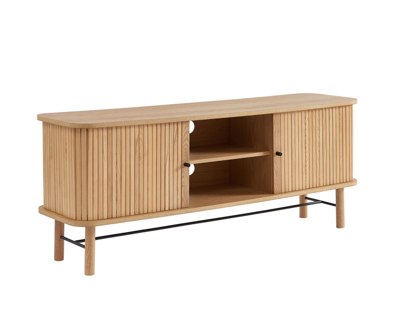 Meuble Tv Ernest - Frêne Portes Tambour Portes Tambour