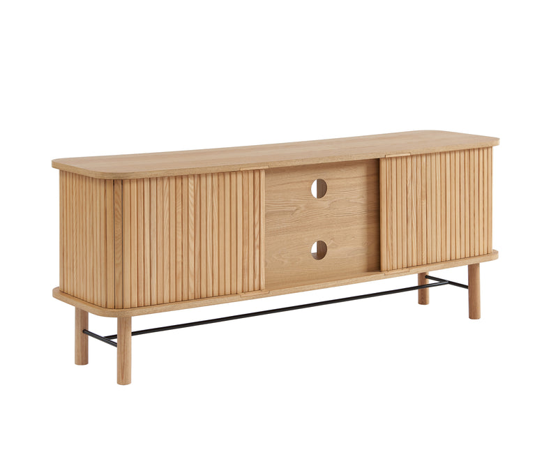 Meuble Tv Ernest - Frêne Portes Tambour Portes Tambour