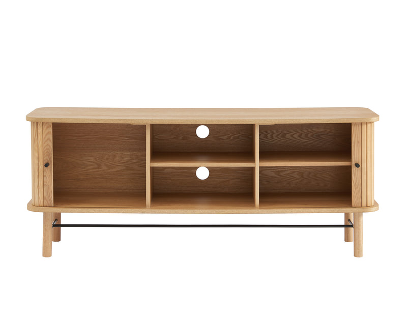 Meuble Tv Ernest - Frêne Portes Tambour Portes Tambour