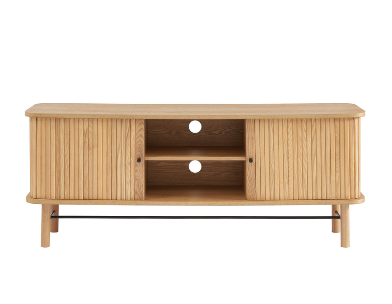 Meuble Tv Ernest - Frêne Portes Tambour Portes Tambour