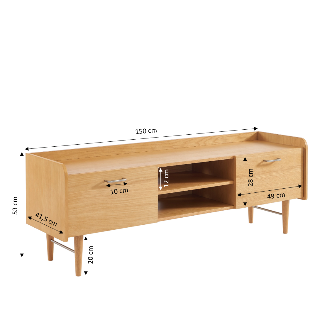 Twiggy - Meuble Tv - Placage Chêne