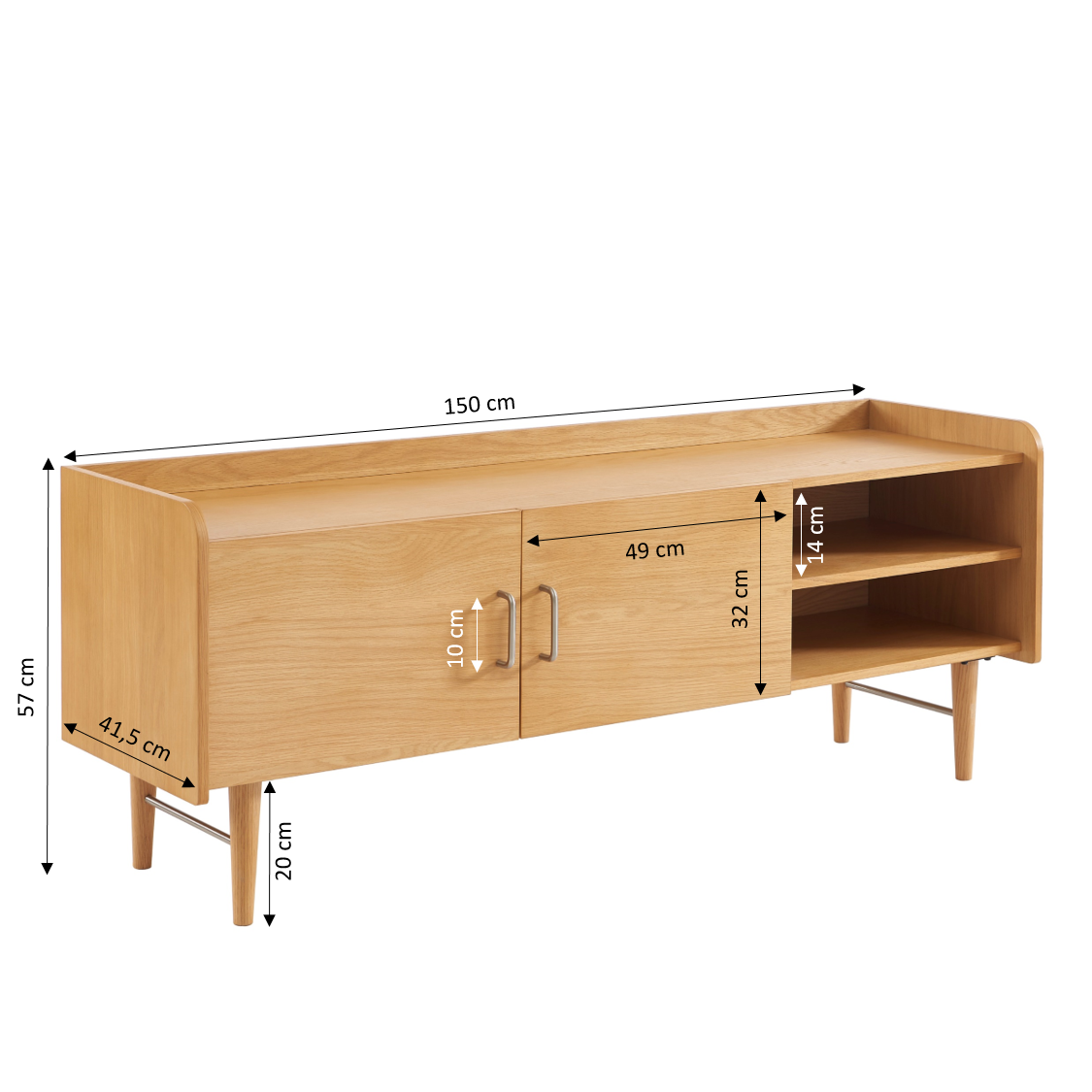 Twiggy - Meuble Tv - Placage Chêne