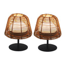 Cordless table lamp - Twins Boheme - Rotin Naturel