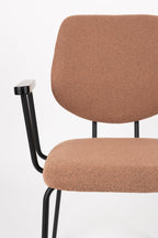Zelo - Fauteuil De Salle À Manger - Métal - Rose