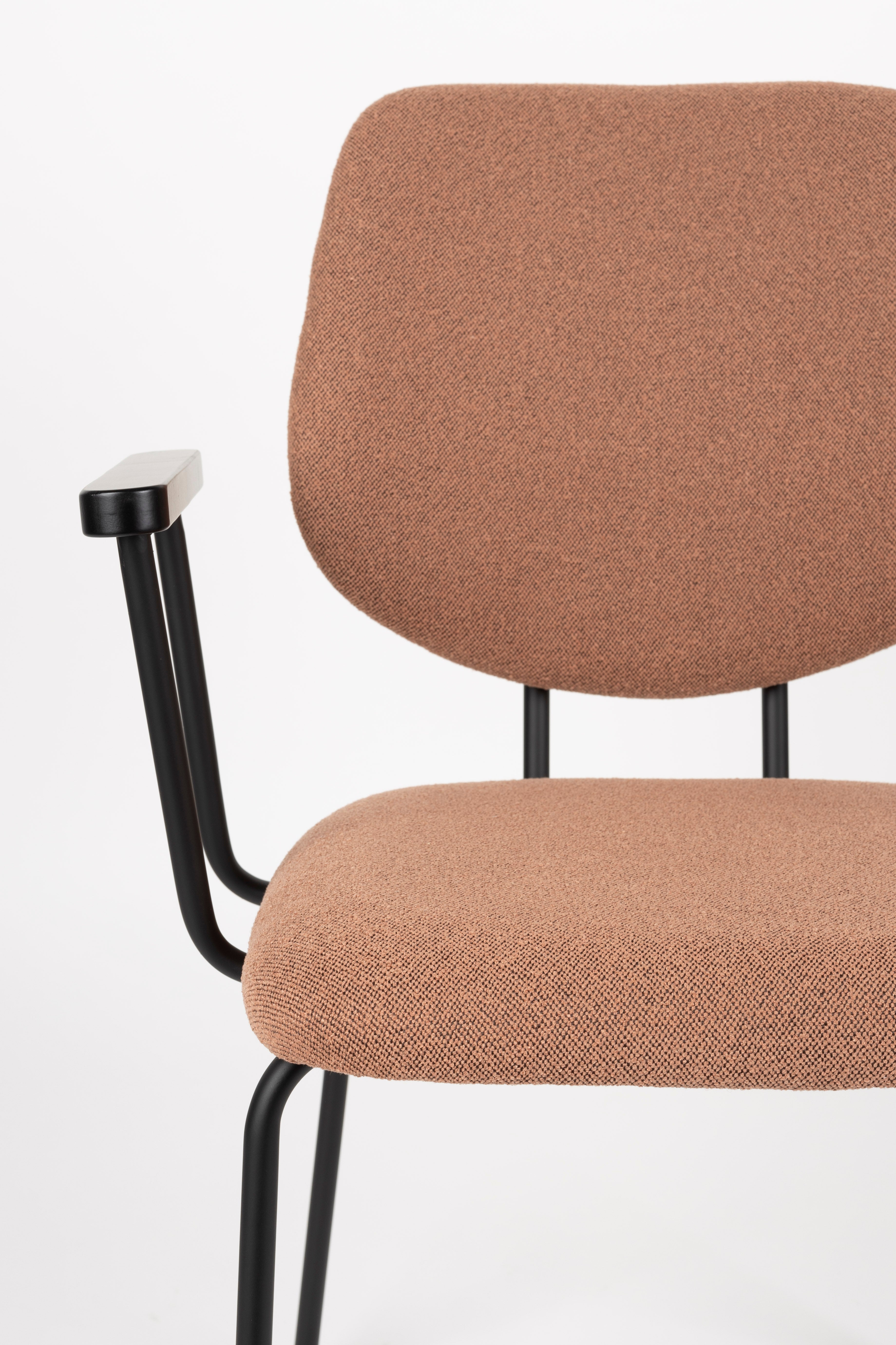 Zelo - Fauteuil De Salle À Manger - Métal - Rose