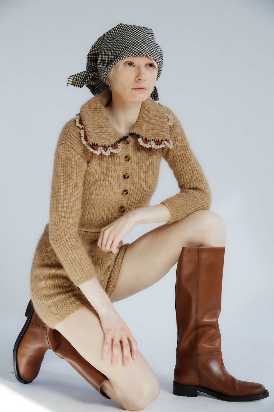 Felipa Wool Cardigan - Brown