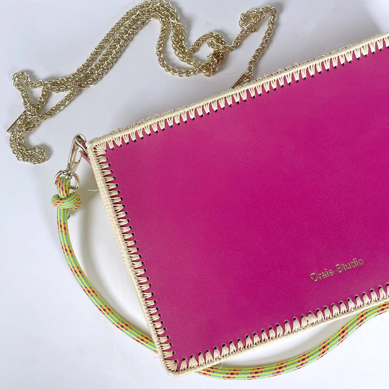 Sac Tanger Raphia Rose Studio
