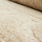 Beige rainbow rug with embossed long pile Nazar rugs