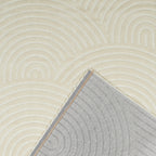 Cream rainbow rug with embossed shag Nazar rugs