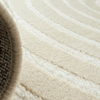 Cream rainbow rug with embossed shag Nazar rugs