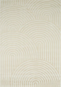 Cream rainbow rug with embossed shag Nazar rugs