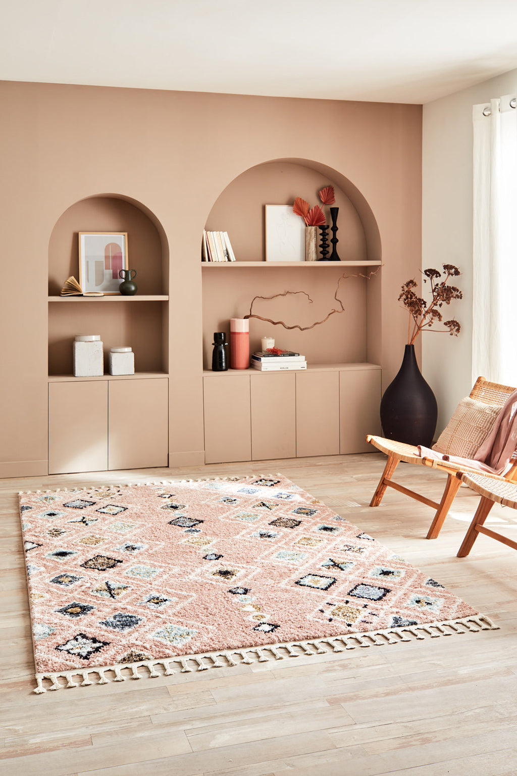 Delya - Tapis D'Intérieur - Polypropylène - Rose