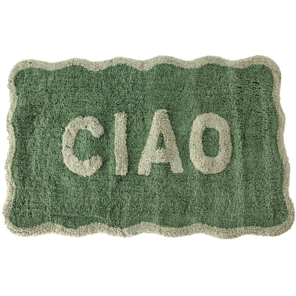 Alfombra de baño "Ciao" verde