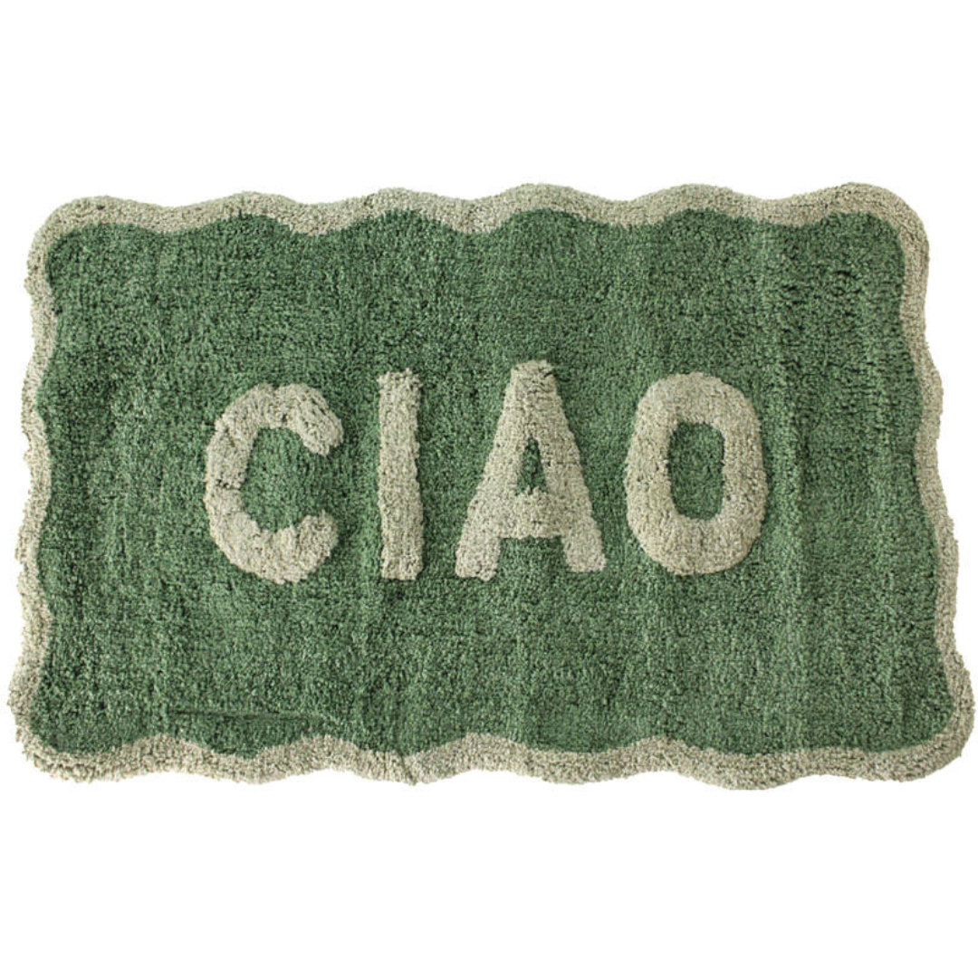 Alfombra de baño "Ciao" verde