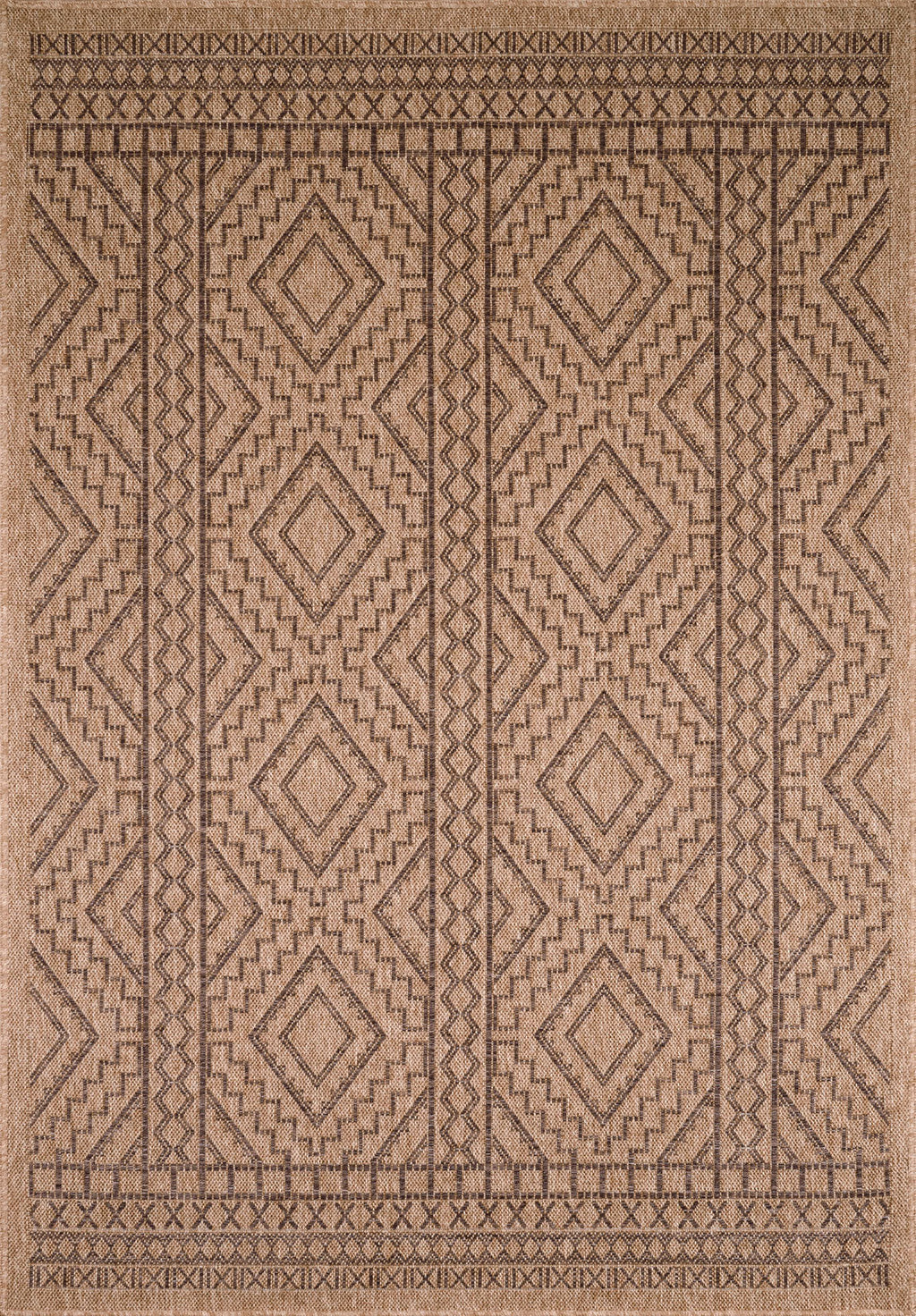 Natural jute effect rug with geometric pattern Nazar rugs