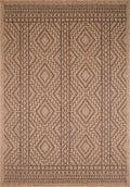 Natural jute effect rug with geometric pattern Nazar rugs